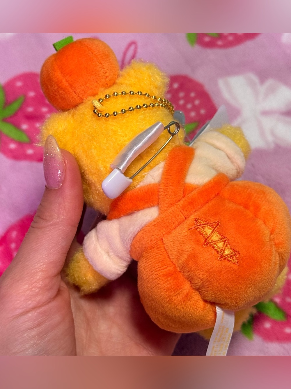 Tokyo Disney Resort Halloween Winnie the Pooh Pumpkin Plush Keychain Japan - Picture 4 of 8